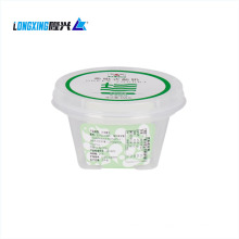 In-Mould-Kennzeichnung gefrorener Joghurt-Plastikbehälter mit Deckel und Löffel
